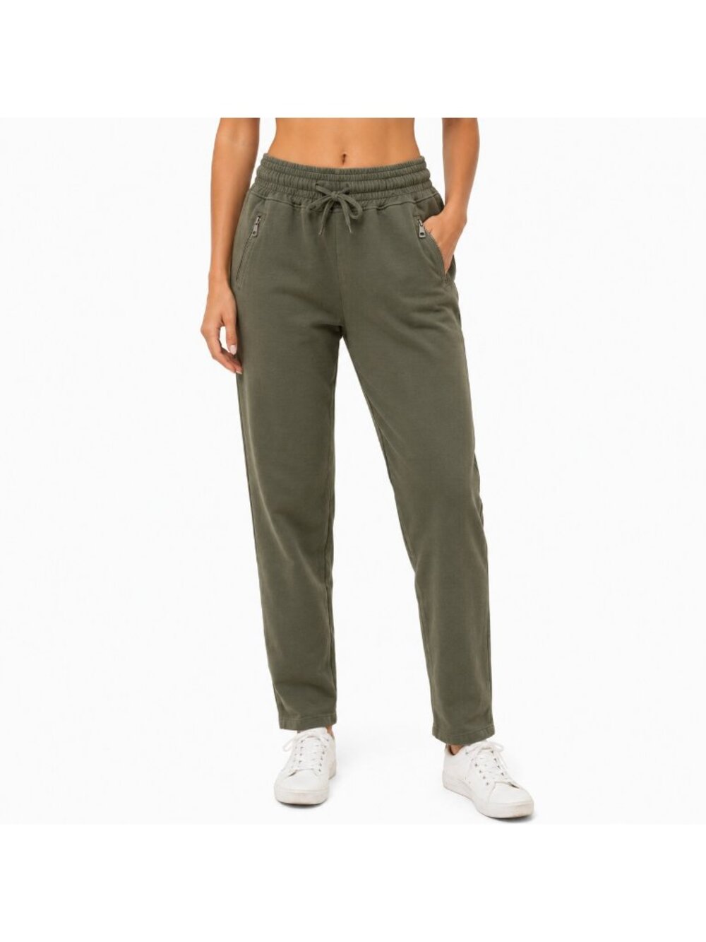 Lacomy Olive Green Cotton Blend Jogger Sweatpants - Large (Fits Small)